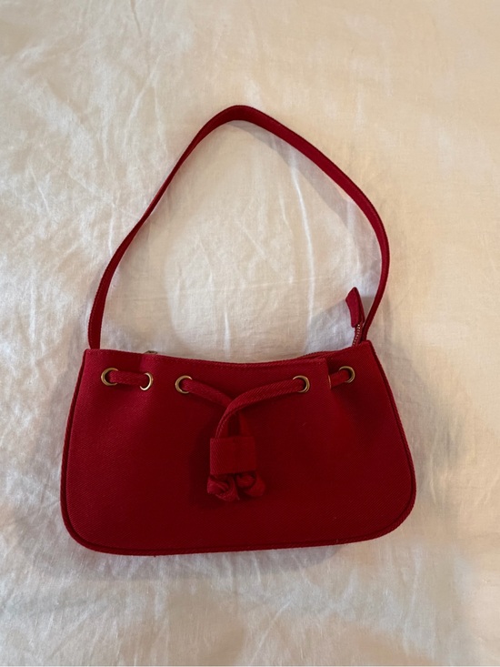 Brandy Melville Handbags - Brandy Melville Red Drawstring Shoulder Bag